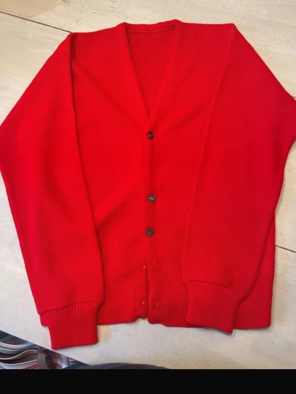 Vintage 80/90s Red Cardigan